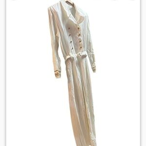 Vintage Lew Magram Sz 6 Collection Long Double Breasted Belted Pantsuit